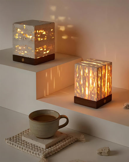 Velto Travertine Table Lamp