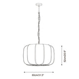 Velune Curated Solid Brass Pendant Light – dimensional scale reference