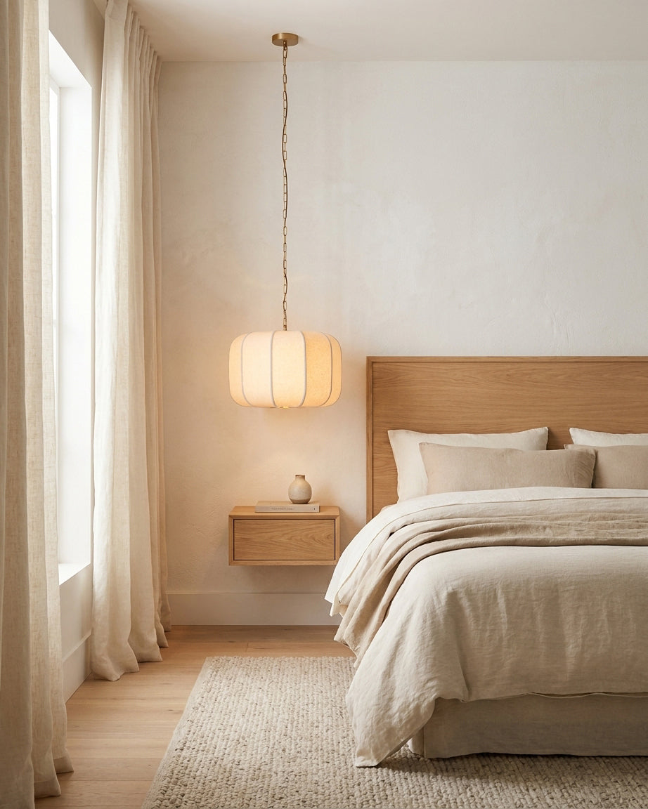 Solid Brass craftsmanship detail on Velune Curated Solid Brass Pendant Light