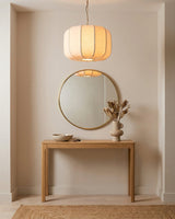 Velune Curated Solid Brass Pendant Light warm illuminated room view