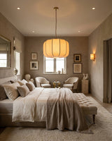 Velune Curated Solid Brass Pendant Light – unlit natural material contrast