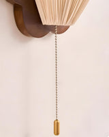 Velune Curated Solid Hardwood Wall Sconce – macro detail view #1