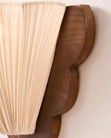 Velune Curated Solid Hardwood Wall Sconce – side angled contour profile