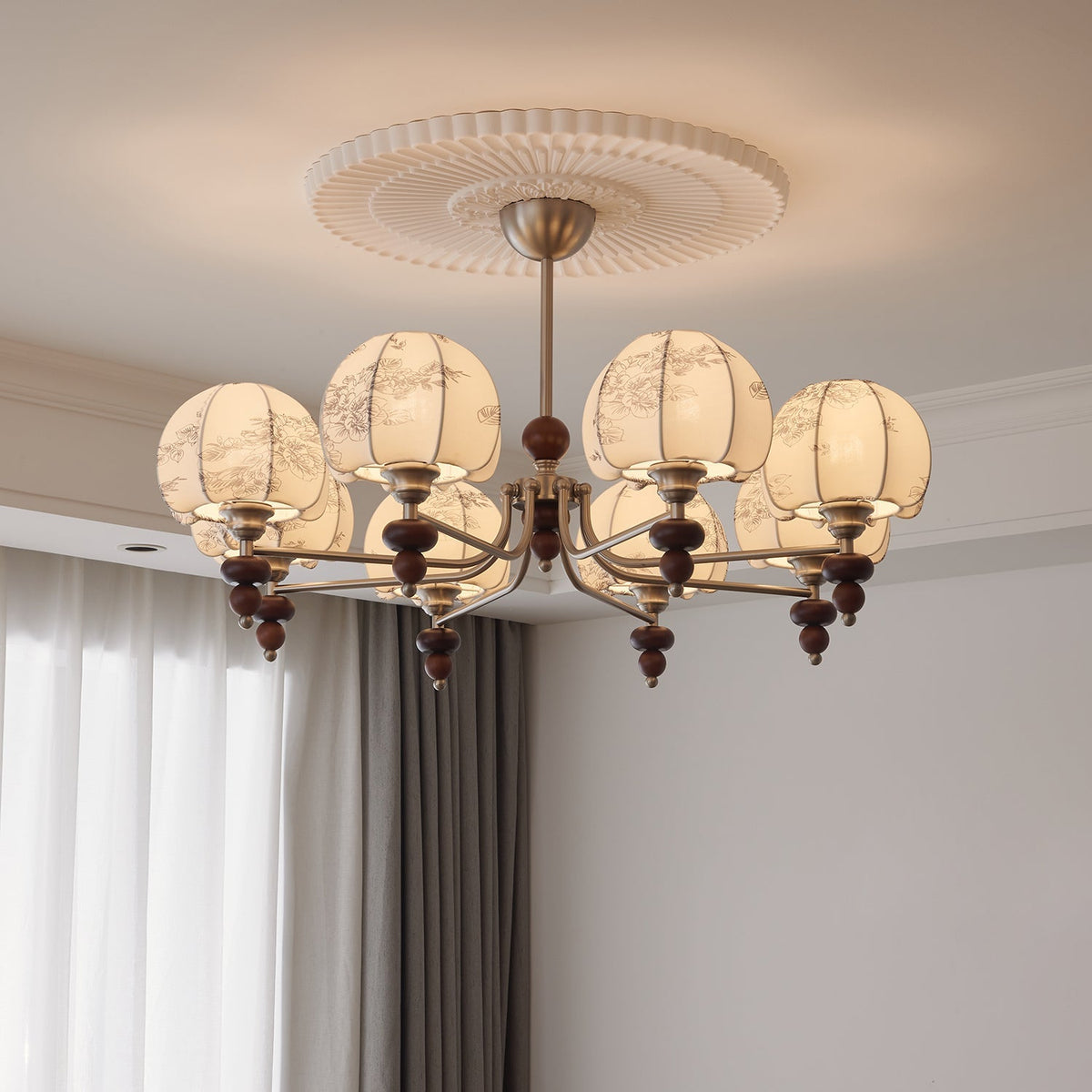Velvet Petal Chandelier – Handcrafted Material Texture and Detail View