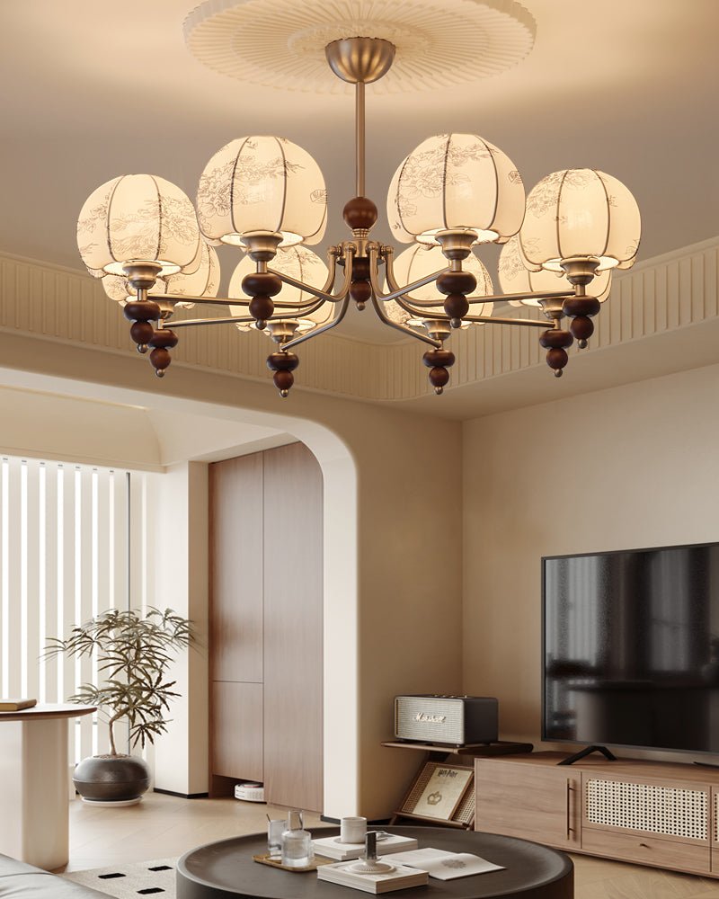 Velvet Petal Chandelier – Ambient Illumination in Luxury Interior Setting View 8