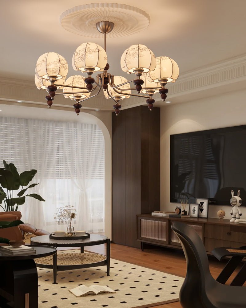 Velvet Petal Chandelier – Ambient Illumination in Luxury Interior Setting View 11