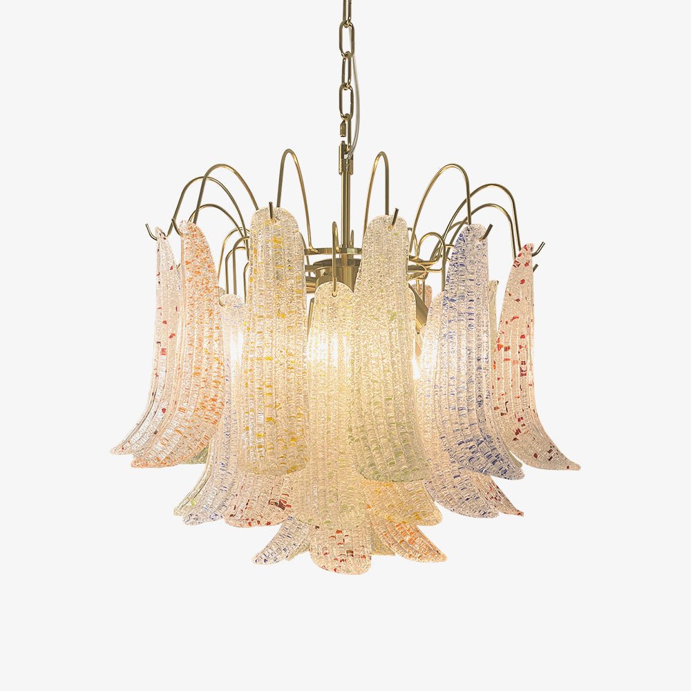 Colorful Murano Style Chandelier – Ambient Illumination in Luxury Interior Setting View 8