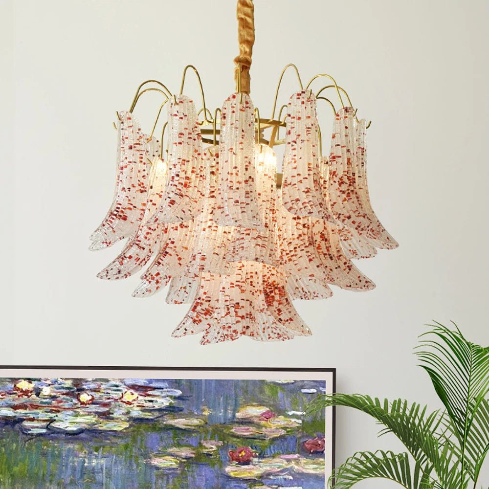 Colorful Murano Style Chandelier – Ambient Illumination in Luxury Interior Setting View 5
