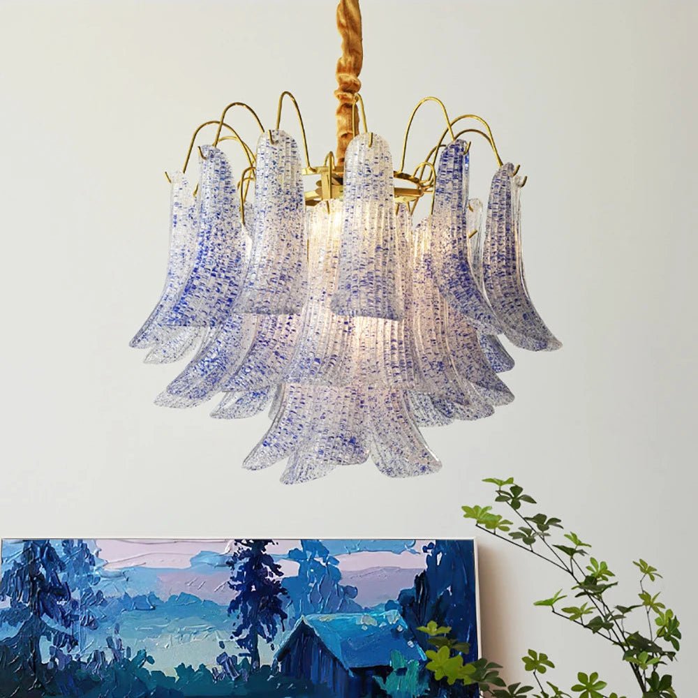 Colorful Murano Style Chandelier – Ambient Illumination in Luxury Interior Setting View 13