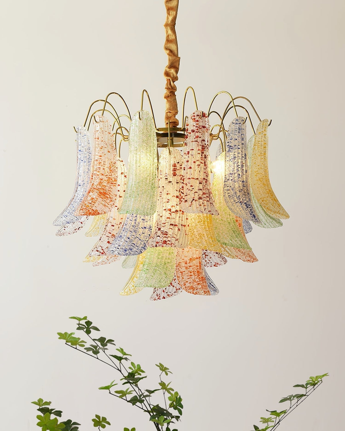 Colorful Murano Style Chandelier – Ambient Illumination in Luxury Interior Setting View 11
