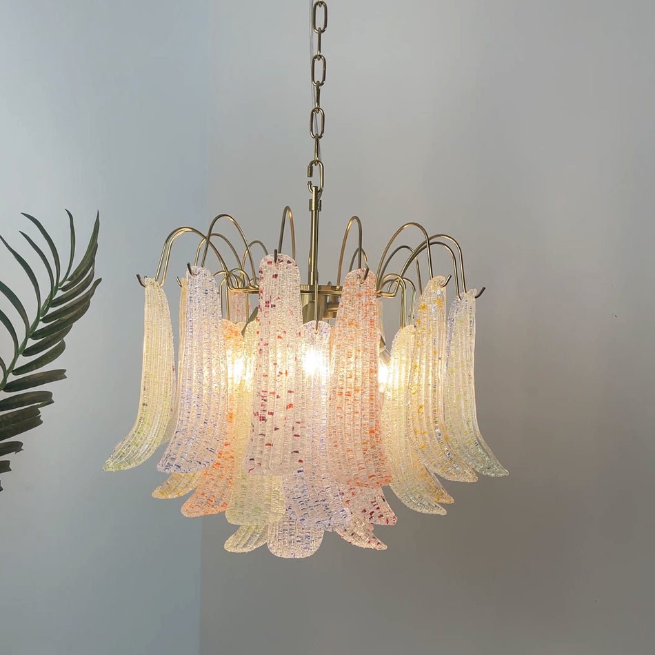 Colorful Murano Style Chandelier – Ambient Illumination in Luxury Interior Setting View 10