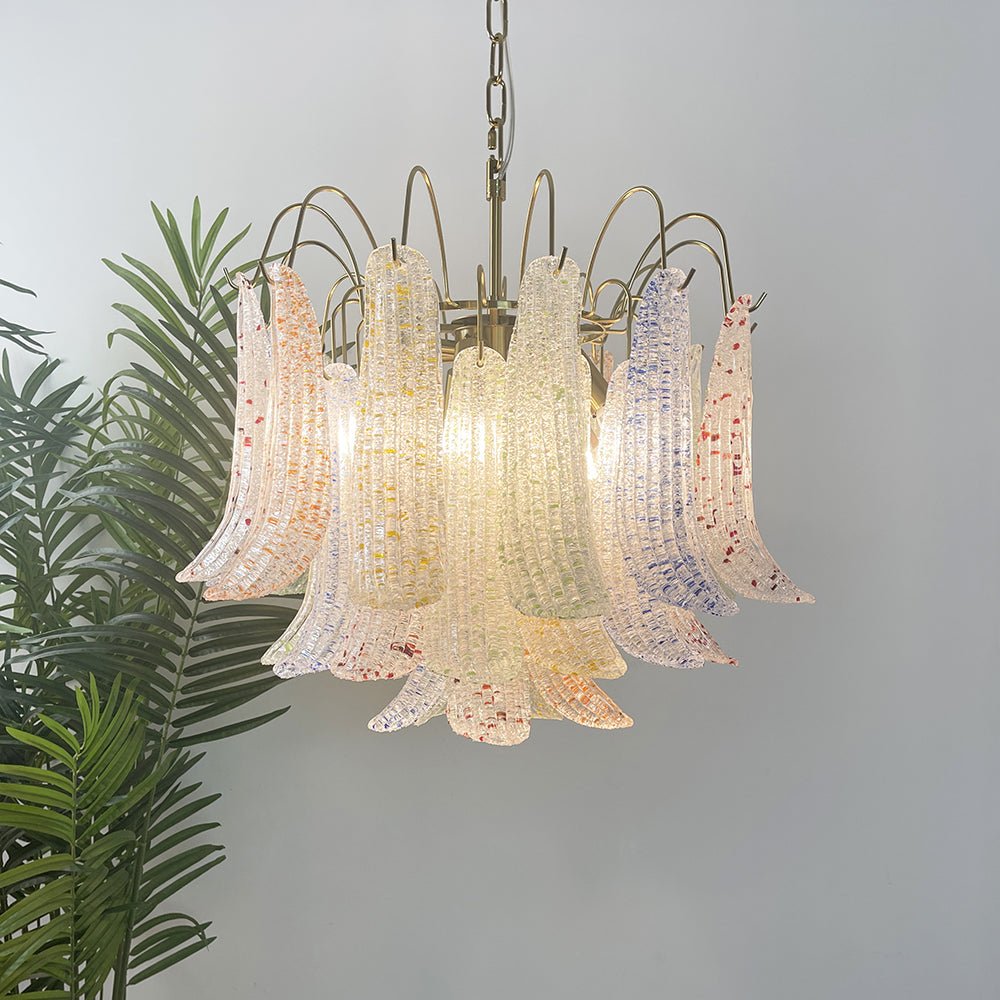 Colorful Murano Style Chandelier – Ambient Illumination in Luxury Interior Setting View 9