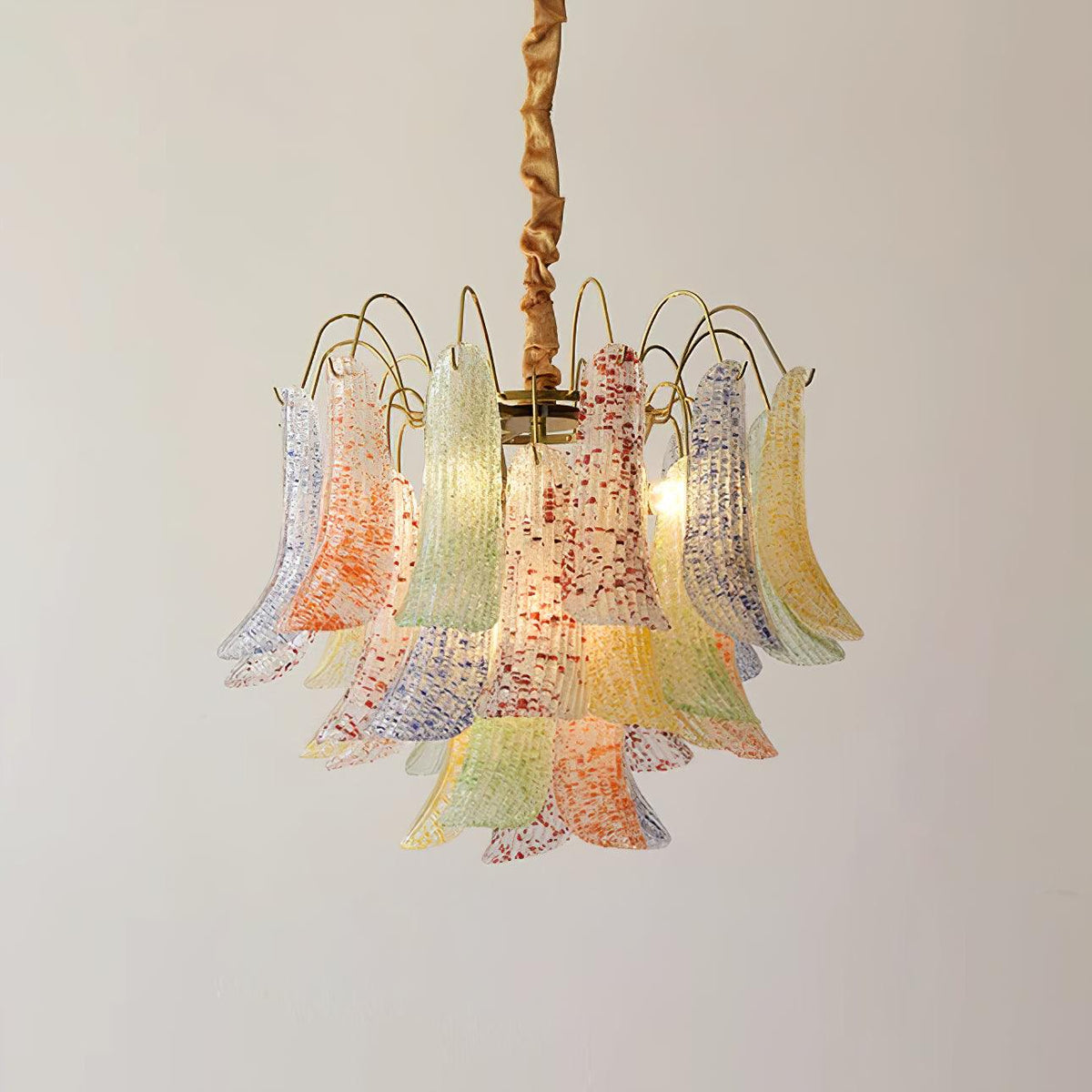 Colorful Murano Style Chandelier – Ambient Illumination in Luxury Interior Setting View 21