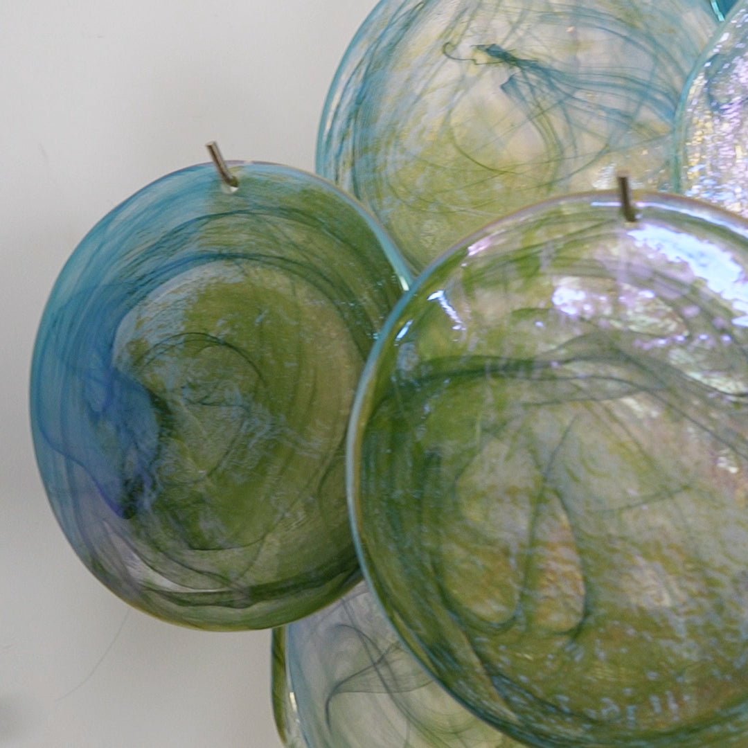 Verdant Bloom Glass Curated Mouth-Blown Frosted – architectural ceiling profile