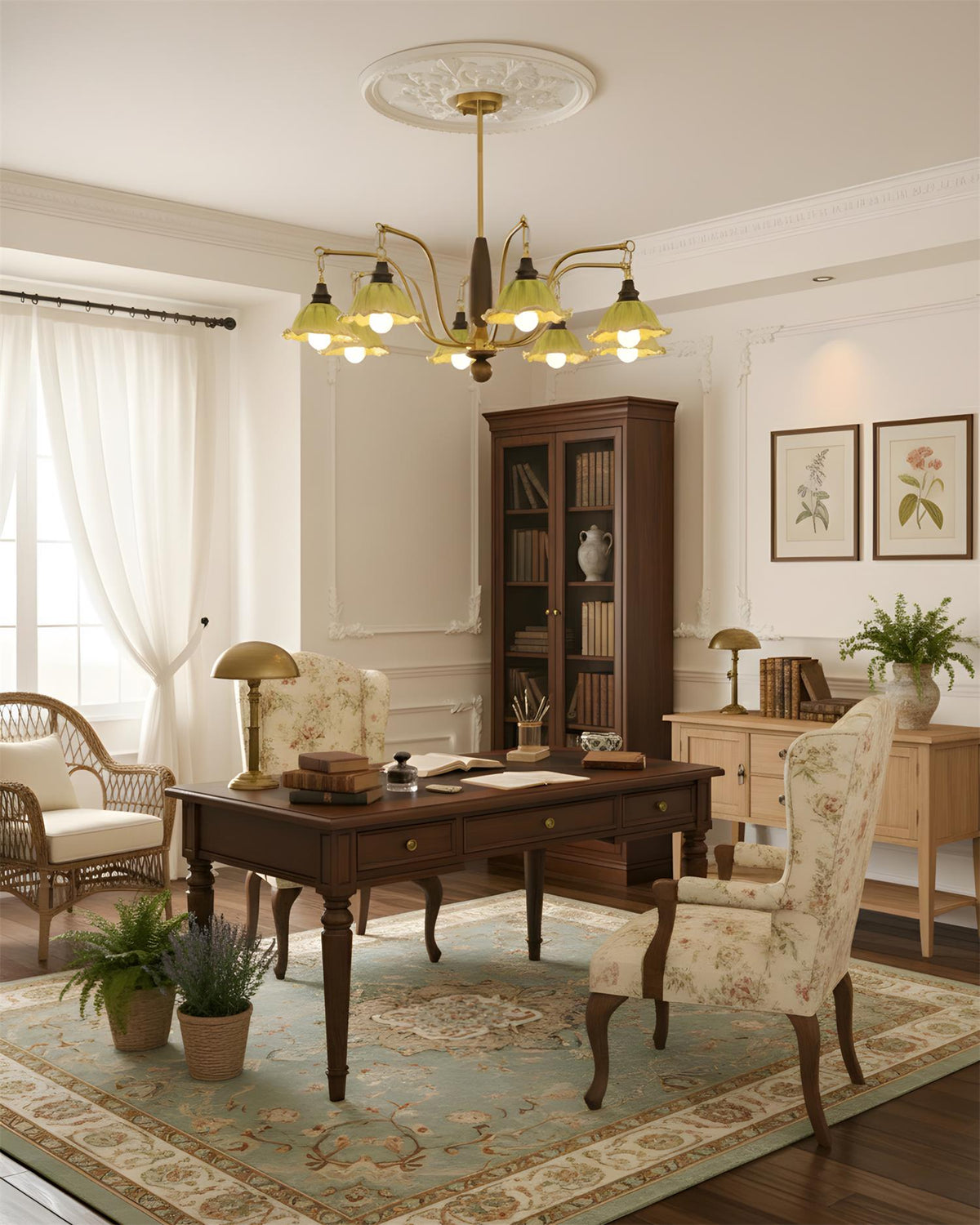 Verdessa Curated Hand-Thrown Ceramic Chandelier – structural canopy joint detail