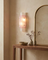 Veyron Curated Mouth-Blown Frosted Glass Wall Sc – dimensional scale reference