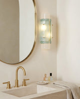 Veyron Curated Mouth-Blown Frosted Glass Wall Sc – handcrafted surface texture