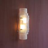 Veyron Curated Mouth-Blown Frosted Glass Wall Sc – illuminated warm ambiance setting