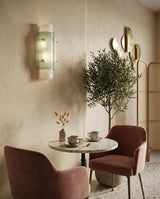 Mouth-Blown Frosted Glass craftsmanship detail on Veyron Curated Mouth-Blown Frosted Glass Wall Sc