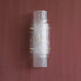 Veyron Curated Mouth-Blown Frosted Glass Wall Sc – full fixture elevation view
