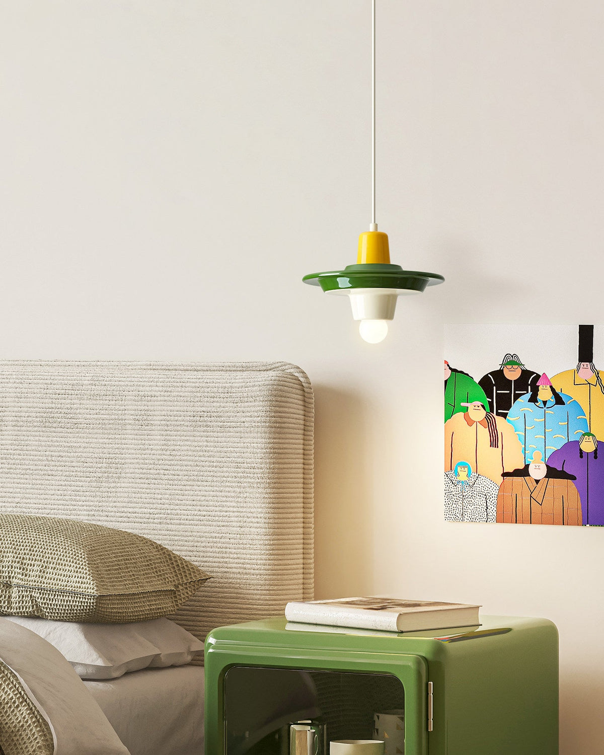 Vibello Pop Curated Finished Iron Pendant Light – spatial dining room perspective