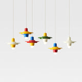 Vibello Pop Curated Finished Iron Pendant Light installed in residential dining space