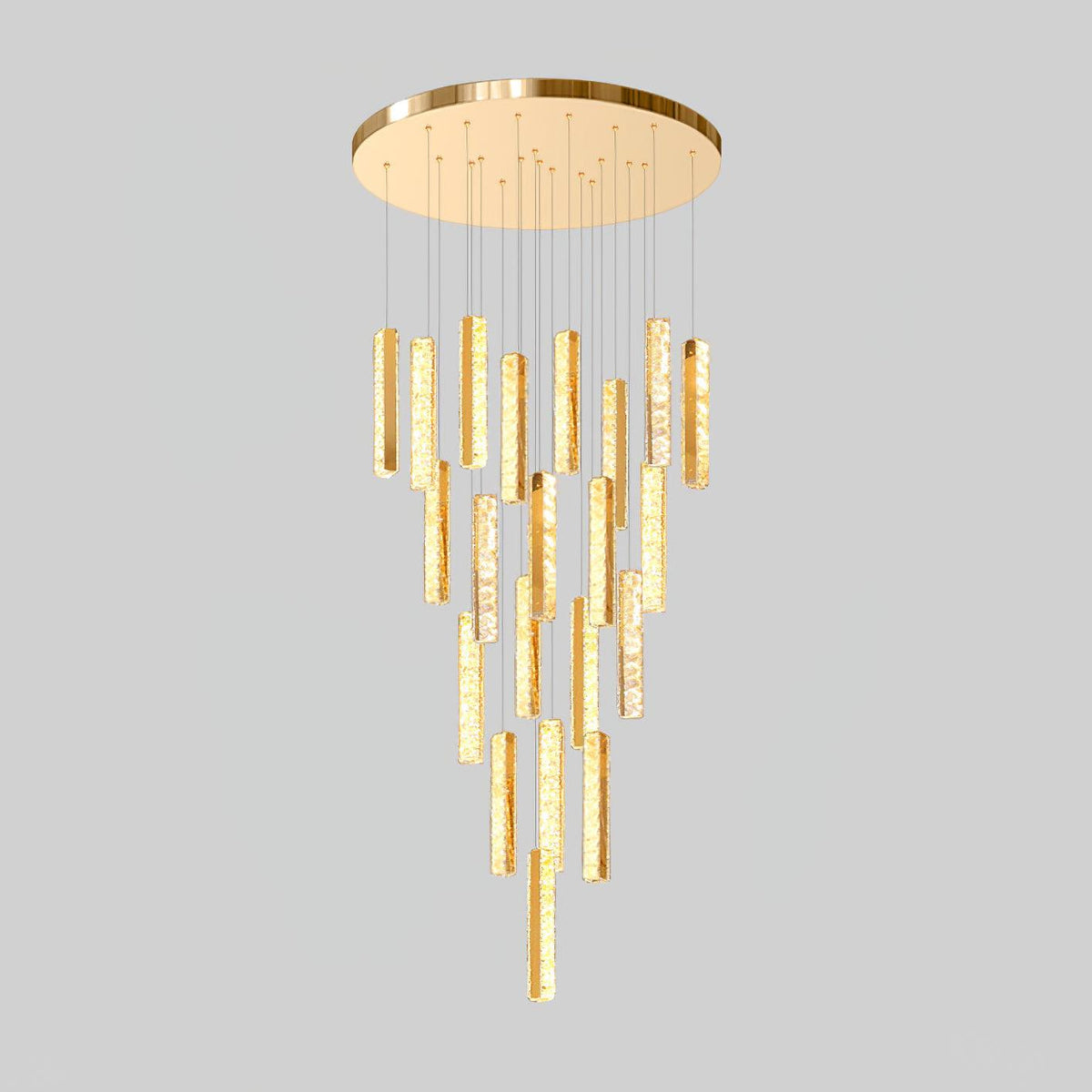 Villa Forci Curated K9 Bohemian Crystal Chandeli – spatial dining room perspective #1