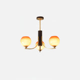 Vintage Caramel Globe Curated Mouth-Blown Froste – 3 heads ∅ 26.8 x H 12.6 finish configuration