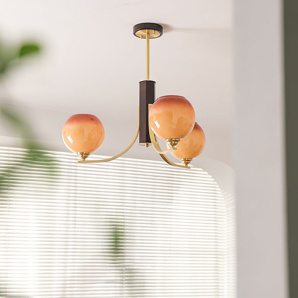 Vintage Caramel Globe Curated Mouth-Blown Froste – handcrafted surface texture