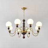 Vintage Curved Sphere Chandelier – Ambient Illumination in Luxury Interior Setting View 12