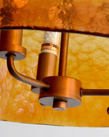 Vintara Curated Amber Art Glass Pendant Light – full fixture elevation view