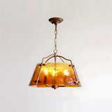 Vintara Curated Amber Art Glass Pendant Light – Dia 48cm x H 38cm  ∅ 18.8 x H 14.9 finish configuration