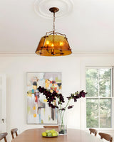 Vintara Curated Amber Art Glass Pendant Light – architectural ceiling profile