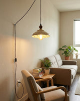 Solid Brass craftsmanship detail on Virella Curated Solid Brass Pendant Light