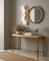 Virelle Alabaster Curated Alabaster Wall Sconce – handcrafted surface texture