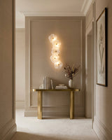 Virelle Alabaster Curated Alabaster Wall Sconce – unlit natural material contrast