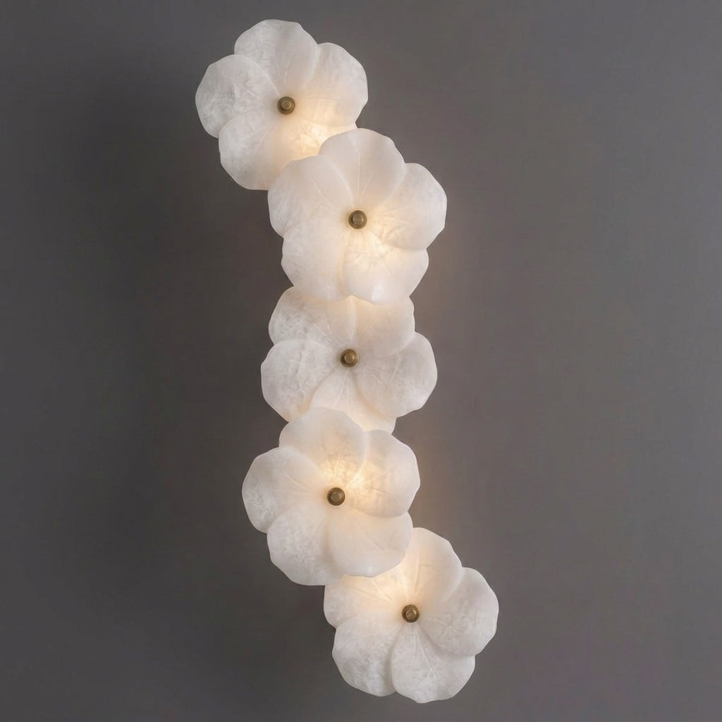 Virelle Alabaster Curated Alabaster Wall Sconce – W 25cm x H 57cm  W 9.8 x H 22.4 finish configuration
