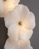 Virelle Alabaster Curated Alabaster Wall Sconce – macro detail view #1