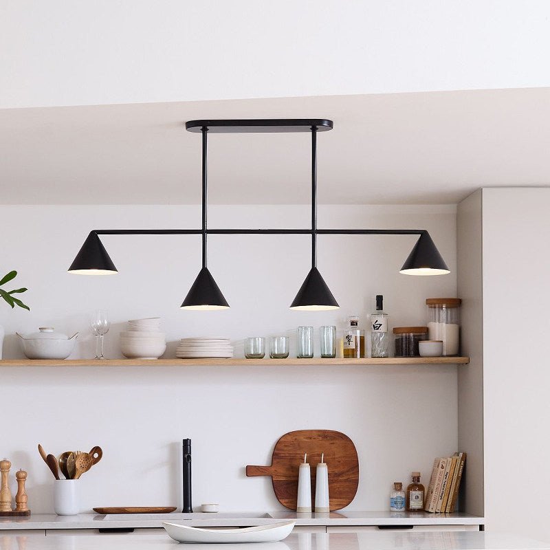 Virelli Cone Curated Iron & Glass Chandelier – handcrafted surface texture