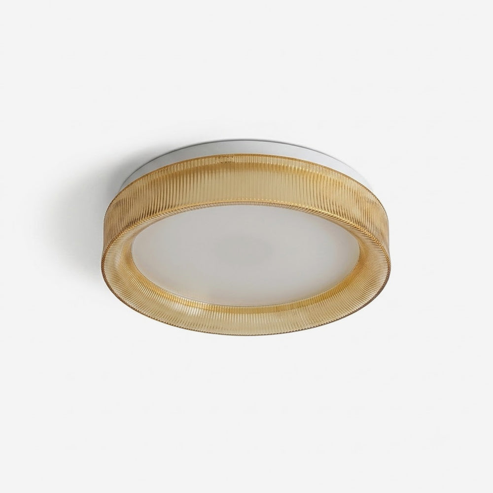 Virello Curated Amber Art Glass Flush Mount Ceil – Amber Art Glass Flush Mount Ceiling Light