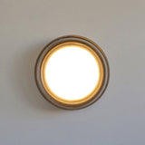 Virello Curated Amber Art Glass Flush Mount Ceil – macro detail view