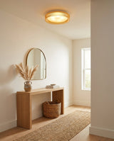 Amber Art Glass craftsmanship detail on Virello Curated Amber Art Glass Flush Mount Ceil