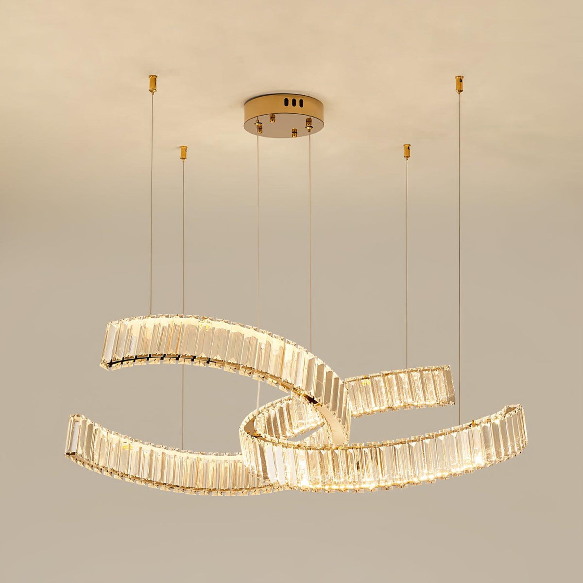 Vortex Curated K9 Bohemian Crystal Chandelier – L 47.2 x W 27.6 x H 59  L 120cm x W 70cm finish configuration