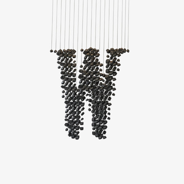 Charcoal Chandeliers W Curated Iron & Glass Chan