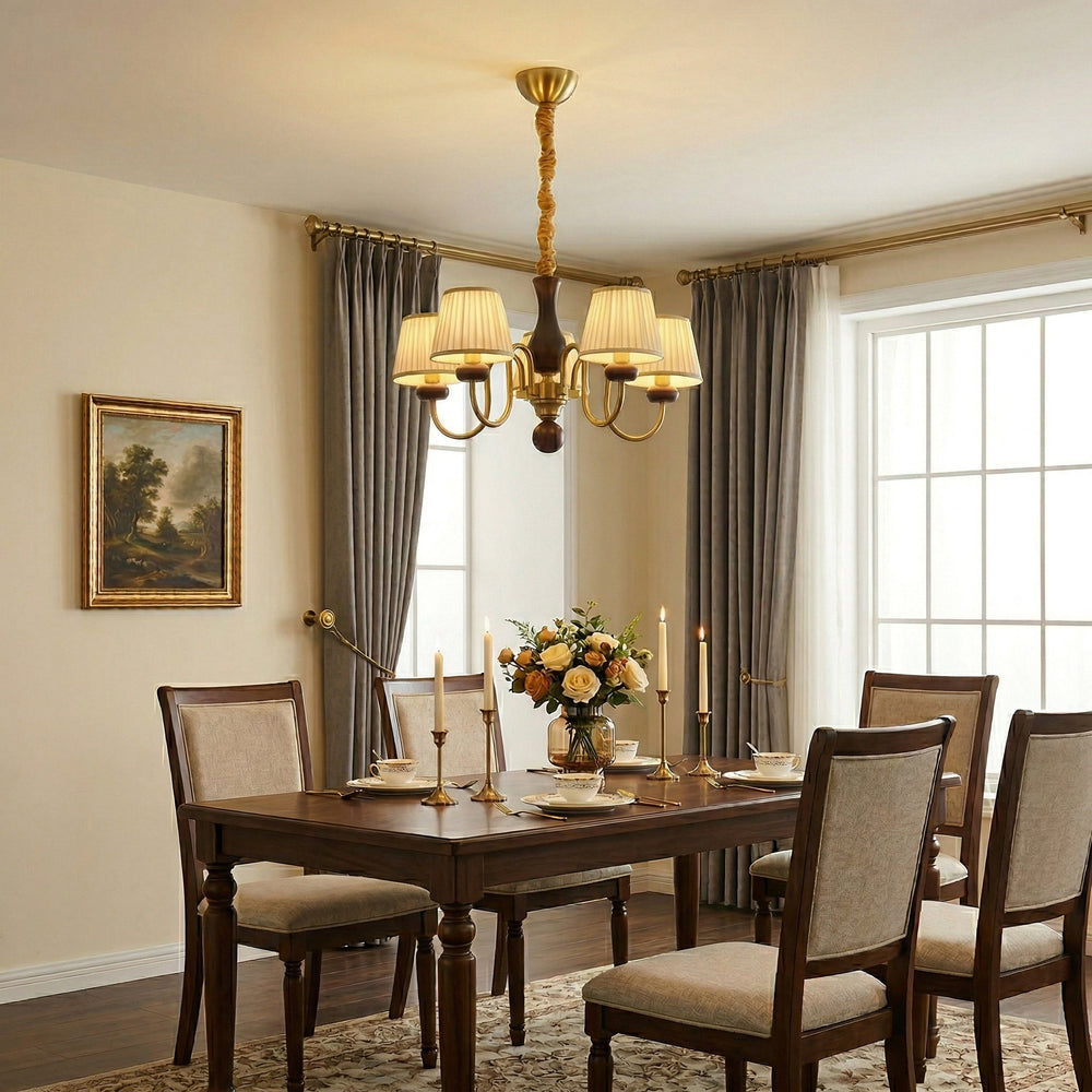 Walden Pleat Curated Solid Hardwood Chandelier