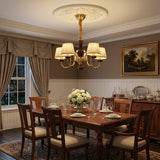 Walden Pleat Curated Solid Hardwood Chandelier – illuminated warm ambiance setting