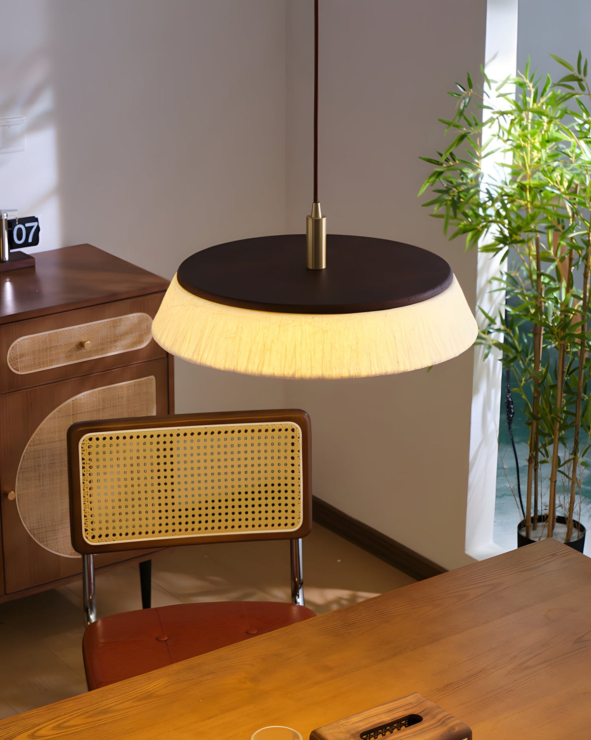 Walnette Pendant Light – Ambient Illumination in Luxury Interior Setting View 13