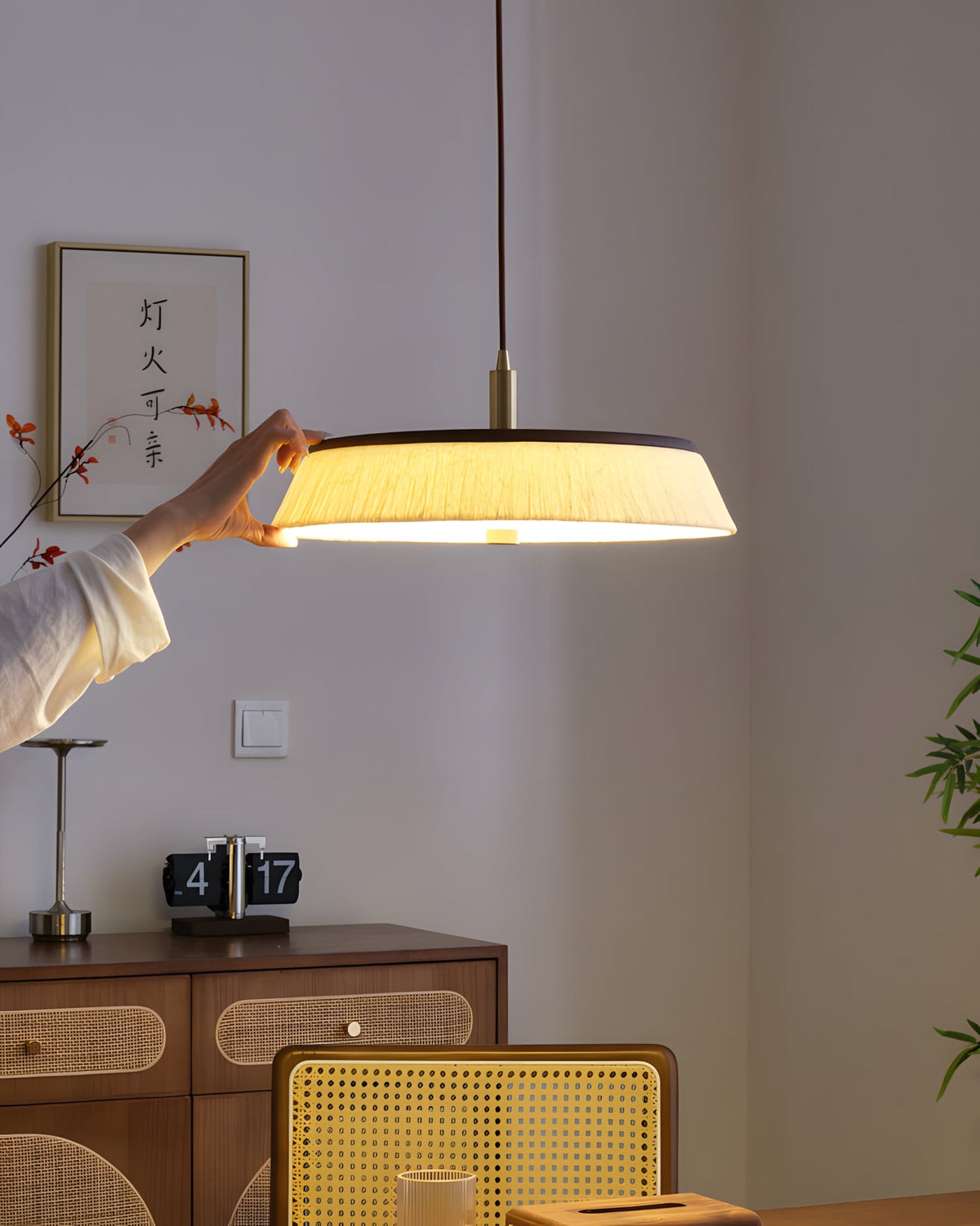 Walnette Pendant Light – Ambient Illumination in Luxury Interior Setting View 14