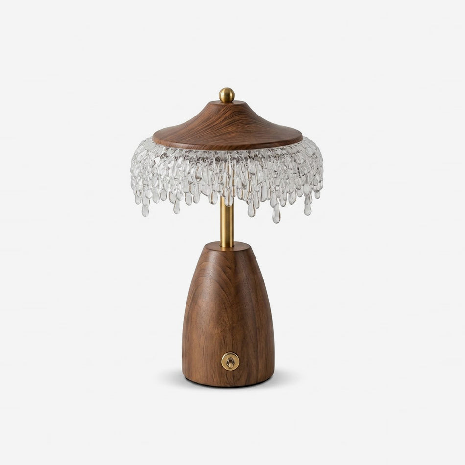 Walnora Curated Amber Art Glass Table Lamp – Amber Art Glass Table Lamp