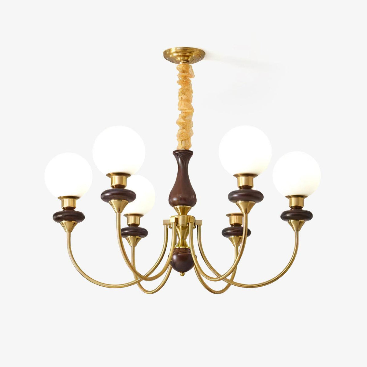 Retro Monique Curated Mouth-Blown Frosted Glass – Mouth-Blown Frosted Glass Chandelier
